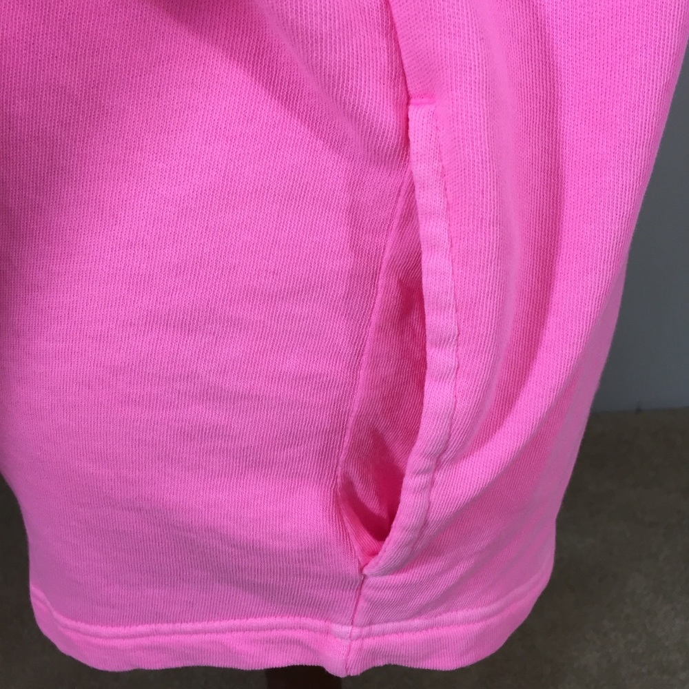 PINK strappy front hoodie tunic, xsmall - Picture 6 of 8